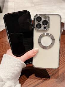 Ốp lưng điện thoại trong suốt mạ tương thích với iPhone 15/15Pro/15Plus/15Promax chống nước chống sốc chống rơi chống trầy xước - Bạc - Xem 9