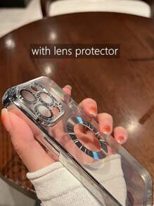 Ốp lưng điện thoại trong suốt mạ tương thích với iPhone 15/15Pro/15Plus/15Promax chống nước chống sốc chống rơi chống trầy xước - Bạc - Xem 10