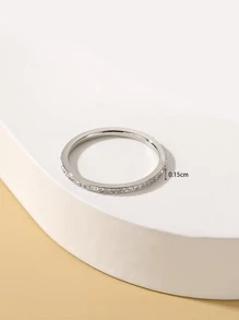 Nhẫn trang trí đá rhinestone - Bạc - Xem 3