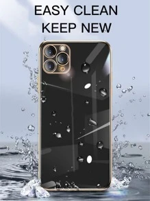 Hadaasi Ốp lưng điện thoại silicon mềm 6D mạ điện màu trơn, siêu mỏng, chống sốc, tương thích với Samsung Galaxy S26 Ultra/S26 Plus/S26/S26 Edge/S26 Pro/S25 Ultra/S25 Plus/S25/S25 Edge/S25 FE/S24 Ultra/S24 Plus/S24, S23 Ultra/S23 Plus/S23, S22 Ultra/S22 Plus/S22, S21 Ultra/S21 Plus/S21, S23 FE, A55, A35, A25, A15, A24 và Apple 17pro/17promax/Apple Air/17/17E/16pro/16promax/16plus/16/16E - màu đen - Xem 3