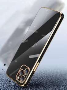 Hadaasi Ốp lưng điện thoại silicon mềm 6D mạ điện màu trơn, siêu mỏng, chống sốc, tương thích với Samsung Galaxy S26 Ultra/S26 Plus/S26/S26 Edge/S26 Pro/S25 Ultra/S25 Plus/S25/S25 Edge/S25 FE/S24 Ultra/S24 Plus/S24, S23 Ultra/S23 Plus/S23, S22 Ultra/S22 Plus/S22, S21 Ultra/S21 Plus/S21, S23 FE, A55, A35, A25, A15, A24 và Apple 17pro/17promax/Apple Air/17/17E/16pro/16promax/16plus/16/16E - màu đen - Xem 6