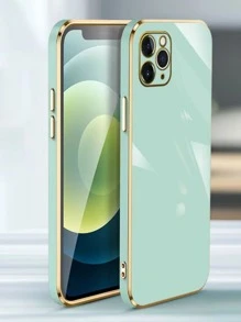 Hadaasi 6D Electroplated Solid Color Silicone Full Body Slim Shockproof Phone Case, Compatible With Samsung Galaxy/Compatible With Apple/ Compatible With Redmi/Compatible With POCO,International Version, Not The Domestic Version - Green - View 2