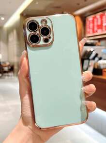 Hadaasi 6D Electroplated Solid Color Silicone Full Body Slim Shockproof Phone Case, Compatible With Samsung Galaxy/Compatible With Apple/ Compatible With Redmi/Compatible With POCO,International Version, Not The Domestic Version - Green - View 3