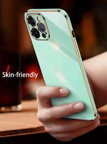 Hadaasi 6D Electroplated Solid Color Silicone Full Body Slim Shockproof Phone Case, Compatible With Samsung Galaxy/Compatible With Apple/ Compatible With Redmi/Compatible With POCO,International Version, Not The Domestic Version - Green - View 8