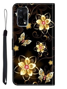 GLANDOTU Wallet Case With Folding Flap, Card Slots And Shock-Absorbing PU Leather Compatible With Samsung Galaxy  Mobile Phones And Other Models Gold Butterfly Compatible With IPhone15/15Plus/15Pro/15Promax - Multicolor - View 2