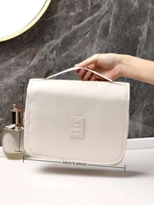 1peça Bolsa de viagem para higiene Decoração remendo - Bege - Ver 2
