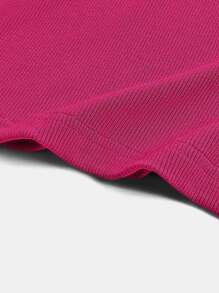 SHEIN BASICS Solid Tank Bodycon Dress - Hot Pink - View 5