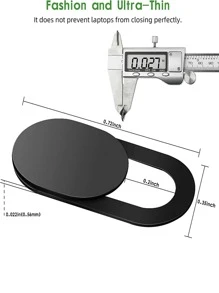 Cover Webcam (2 Pezzi) -0,03 Pollici - Copertura Telecamera Per Laptop Ultrapiatta Scorrevole, Compatibile Con Iphone, Ipad, Macbook Pro, Imac, Pc, Smartphone - Blocco Telecamera, Scorrevole - Ottimo Per Protezione Della Privacy