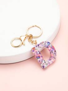 字母墜飾鑰匙圈 - 彩色 - 查看 1