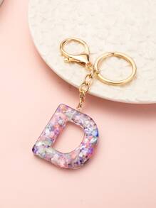 字母墜飾鑰匙圈 - 彩色 - 查看 3