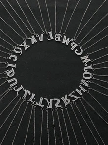 1pc Elegant And Luxurious Fully Inlaid Cubic Zirconia English Alphabet Letter Pendant Necklace For Women's Daily Wear - Silver - View 2