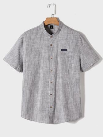 Uomo Camicia toppa con lettera