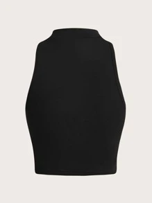 SHEIN ICON Top tank con estampado de letra ribete en contraste