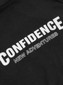 SHEIN ICON Top tank con estampado de letra ribete en contraste