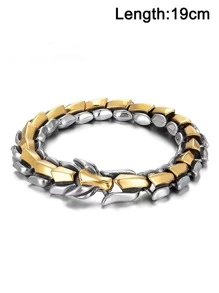 Aleación de pulsera de diseño de dragón chino de moda y popular para hombres para regalo de joyería y para una apariencia elegante - Multicolor - Ver 3