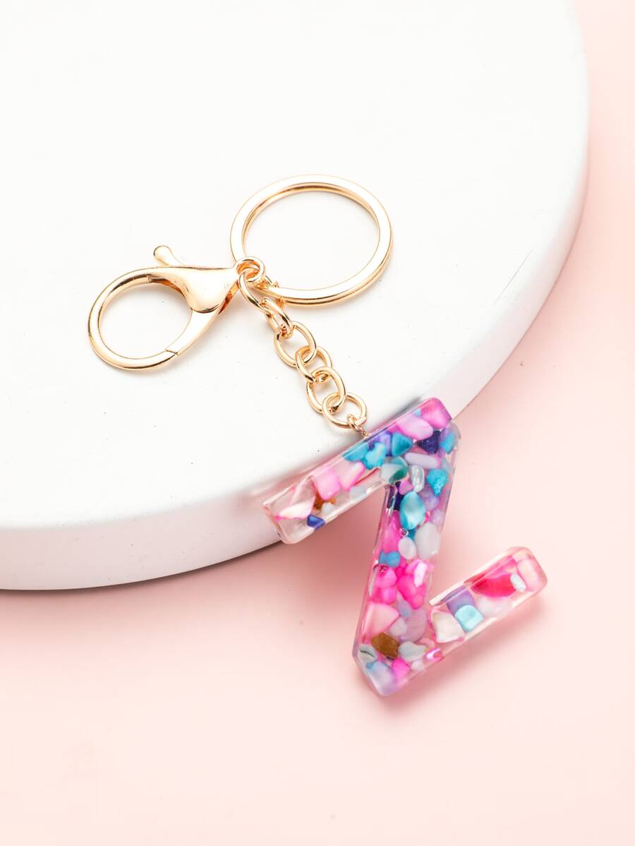 Móc khóa chữ cái - Nhiều màu - Xem 1