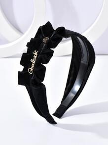 Letter Decor Headband - Black - View 3