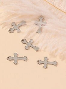 20pcs/set Stainless Steel Cross DIY Pendant - Silver - View 4