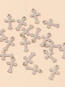 20pcs/set Stainless Steel Cross DIY Pendant - Silver - View 5