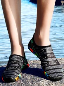 Sporty Sneakers For Men, Striped Pattern Creek Shoes