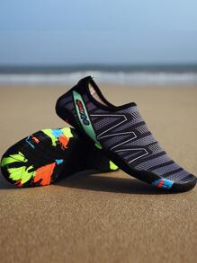 Sporty Sneakers For Men, Striped Pattern Creek Shoes