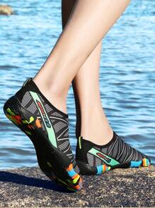 Sporty Sneakers For Men, Striped Pattern Creek Shoes