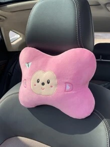 1個玫瑰紅色汽車頸枕,通用填充設計,可調節頸部支撐,背部支撐靠墊,四季皆宜 - 粉色 - 查看 1