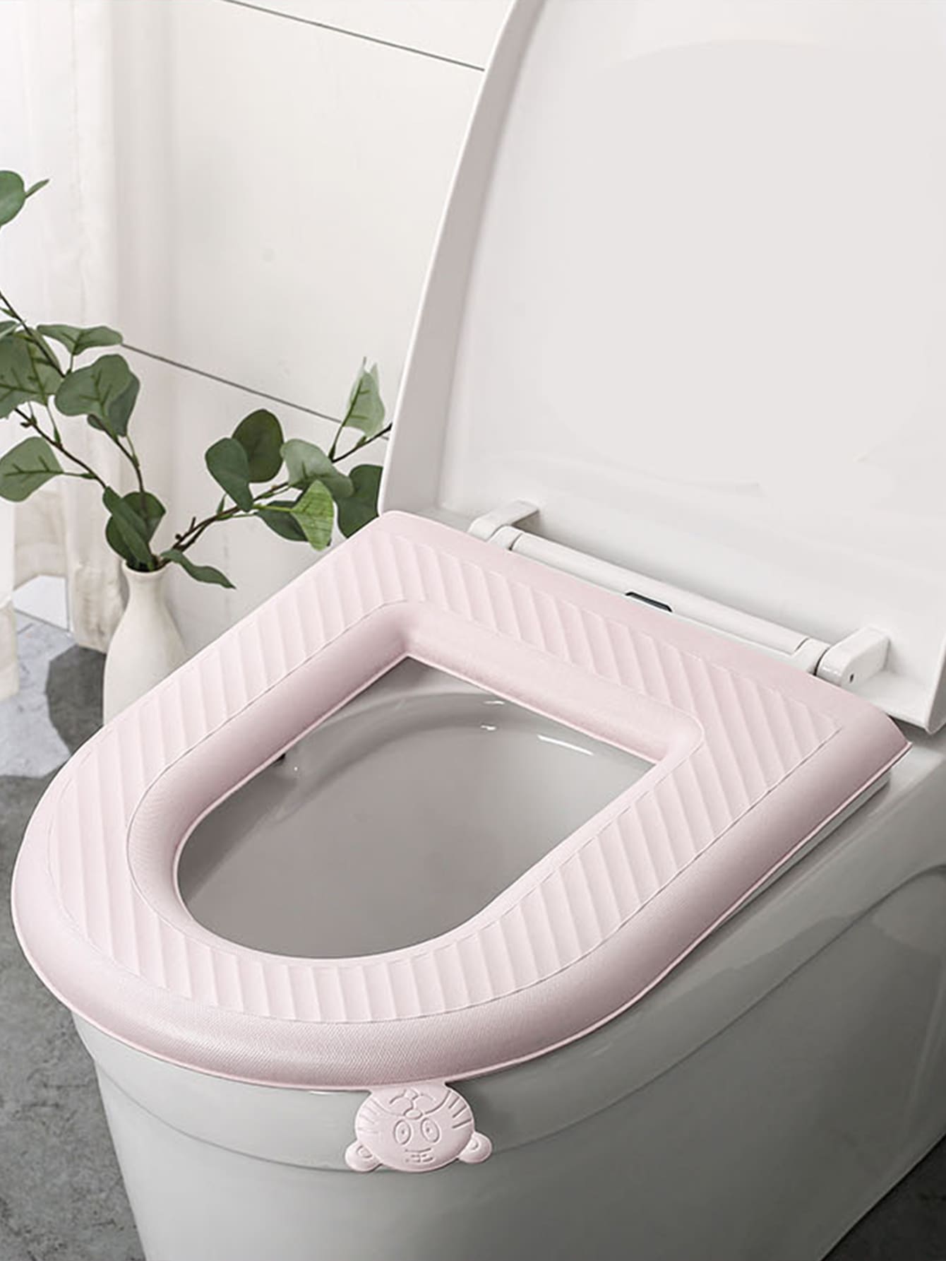 1入組粉色廁所座位卡通裝飾廁所座位墊