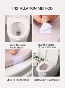 1入組粉色廁所座位卡通裝飾廁所座位墊