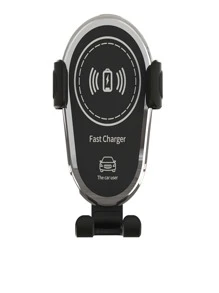 1入組汽車無線充電器通風口手機支架(不含數據線) - 黑色 - 查看 9