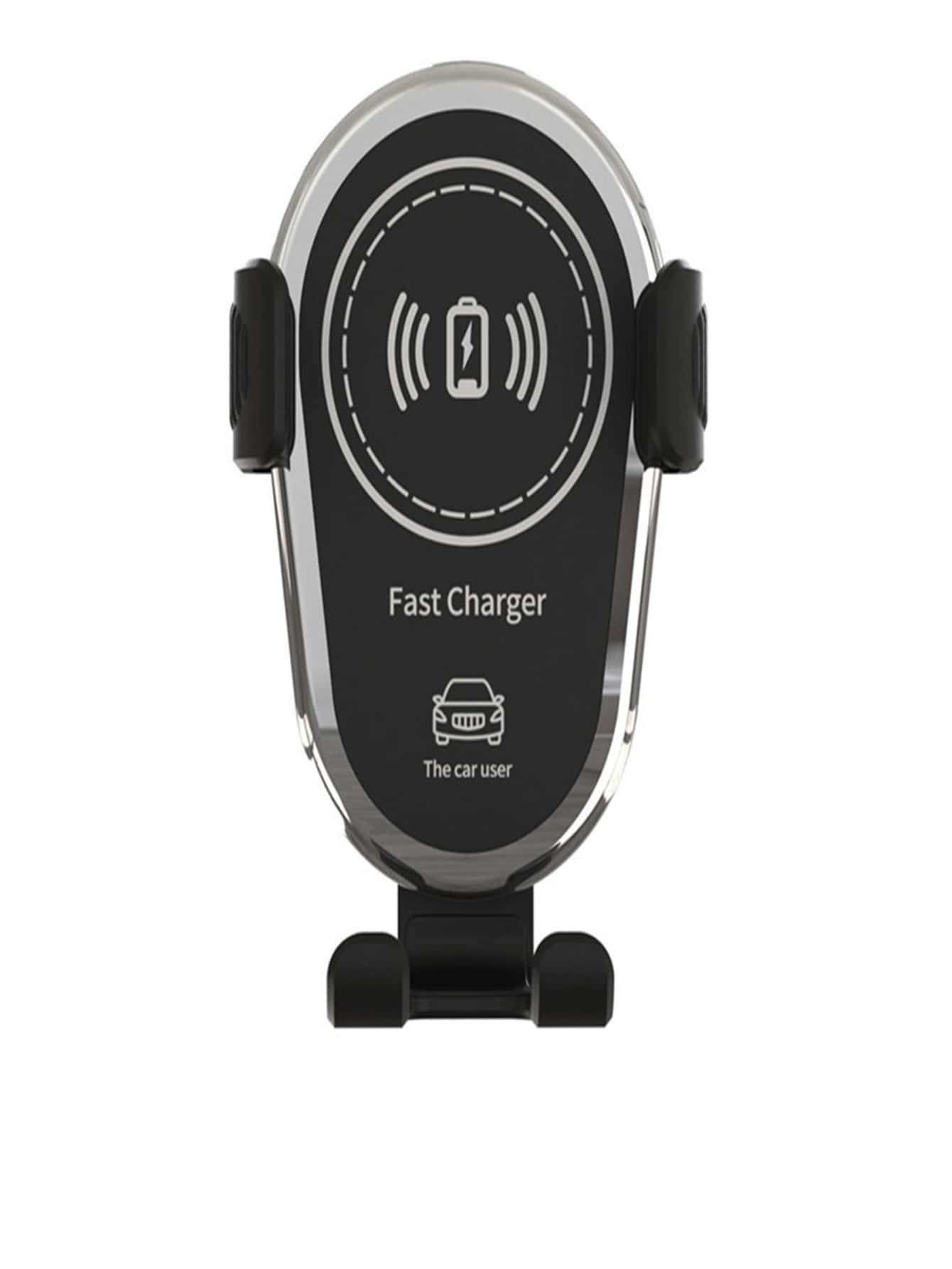 1入組汽車無線充電器通風口手機支架(不含數據線) - 黑色 - 查看 9