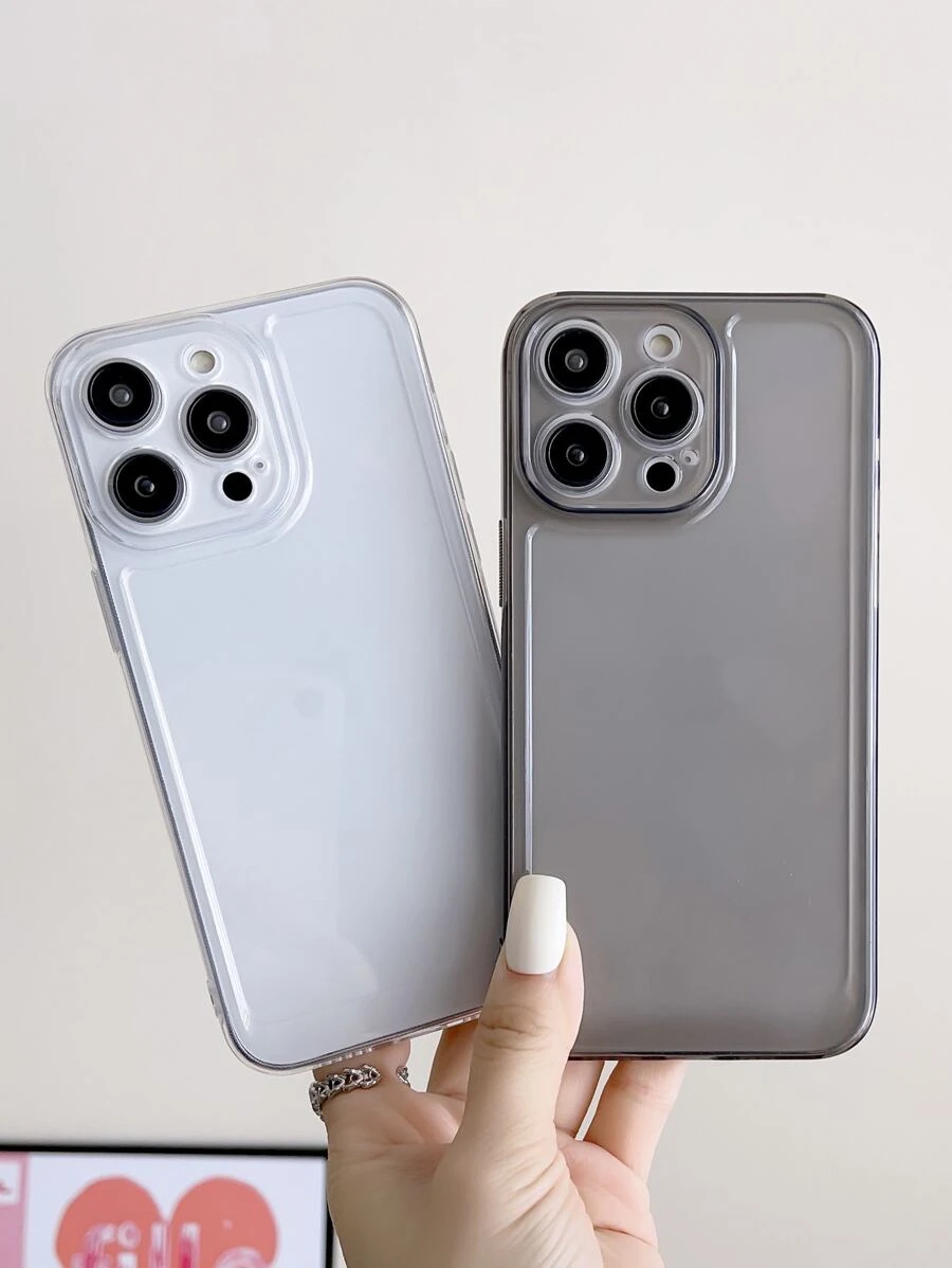 2pcs Clear Phone Case Compatible With IPhone 15/15Pro/15Plus/15Promax,International Version, Not The Domestic Version - Black and White - View 1
