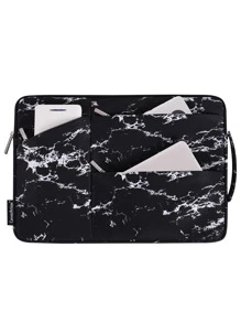 canvas artisan Túi đựng máy tính xách tay in vân đá cẩm thạch đen cho ASUS Chromebook - Đen và trắng - Xem 2
