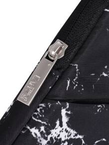 canvas artisan Túi đựng máy tính xách tay in vân đá cẩm thạch đen cho ASUS Chromebook - Đen và trắng - Xem 6