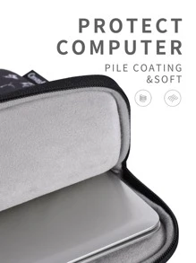 canvas artisan Túi đựng máy tính xách tay in vân đá cẩm thạch đen cho ASUS Chromebook - Đen và trắng - Xem 8