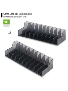 Soporte De Almacenamiento De 2 Piezas Para Disco De Juego De Ps4 - Negro - Ver 5