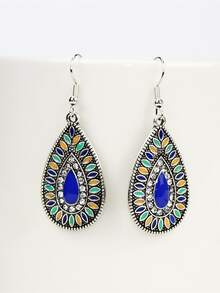 Water Drop Earrings - Multicolor - View 1