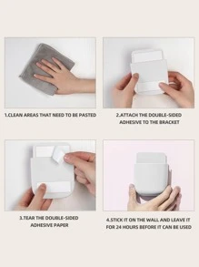 Mount Wall Phone Charger Stand - White - View 4