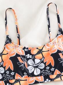 Swim Lushoire 印花比基尼泳裝上衣 - 黑色 - 查看 4