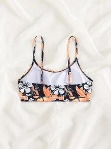 Swim Lushoire 印花比基尼泳裝上衣 - 黑色 - 查看 6