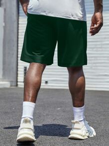 Manfinity EMRG Quần Short Nam Dây kéo Túi Lá thư Giải trí - màu xanh lá - Xem 4