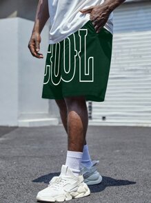 Manfinity EMRG Quần Short Nam Dây kéo Túi Lá thư Giải trí - màu xanh lá - Xem 6