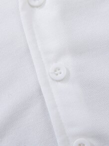 SHEIN 男嬰撞色滾邊襯衫和反摺褲腳短褲 - 彩色 - 查看 5