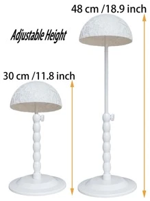 1入組可調節假髮支架 - 白色 - 查看 3