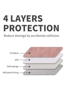 canvas artisan 1 Túi đựng máy tính xách tay siêu mỏng chống thấm nước có kết cấu - Hồng - Xem 4