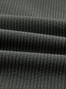 SHEIN ICON 星星印花高領背心上衣 - 深灰色 - 查看 4