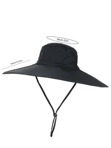 Sombrero cubo borde ancho - Negro - Ver 3