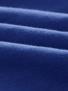 SHEIN ICON 抽繩褶邊頭巾下擺抹胸上衣 - 寶藍色 - 查看 6