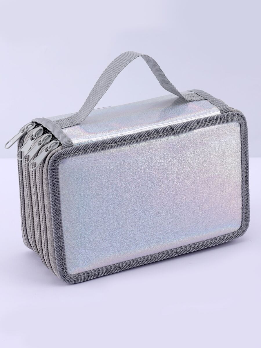 1入組鐳射細節筆袋 - 灰色 - 查看 1