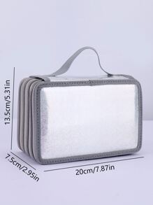 1入組鐳射細節筆袋 - 灰色 - 查看 3